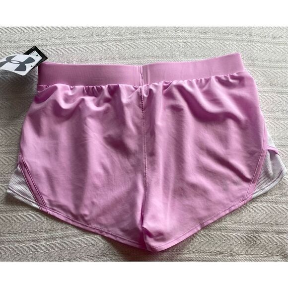 Under Armour GIRL’S YLARGE Pink FlyBy Shorts - Picture 6 of 8